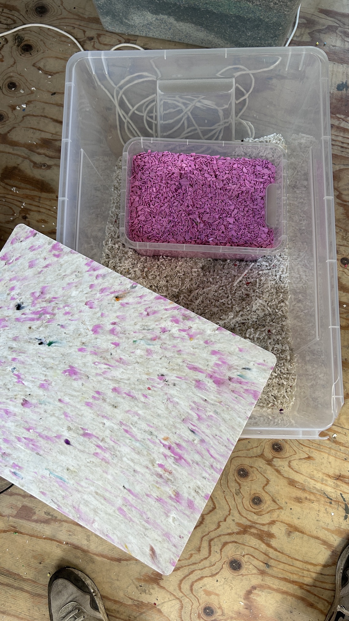 Lege plaat gerecycled plastic